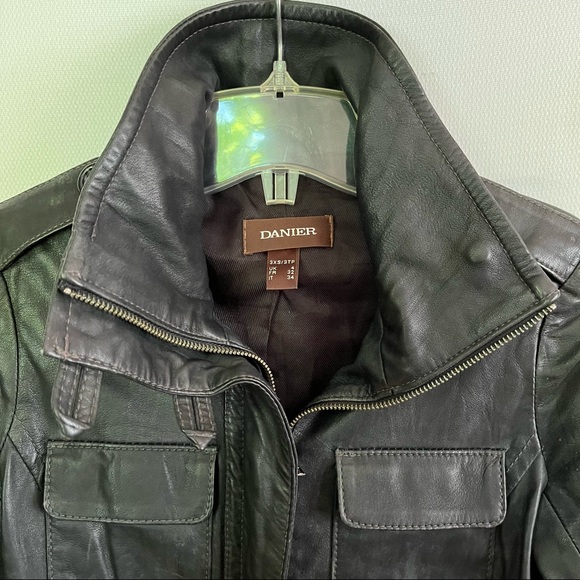 Danier Black Leather Jacket - Picture 3 of 4